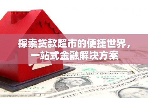 乐安探索贷款超市的便捷世界，一站式金融解决方案