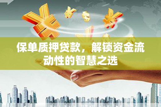 乐安保单质押贷款，解锁资金流动性的智慧之选