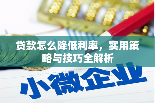乐安贷款怎么降低利率，实用策略与技巧全解析
