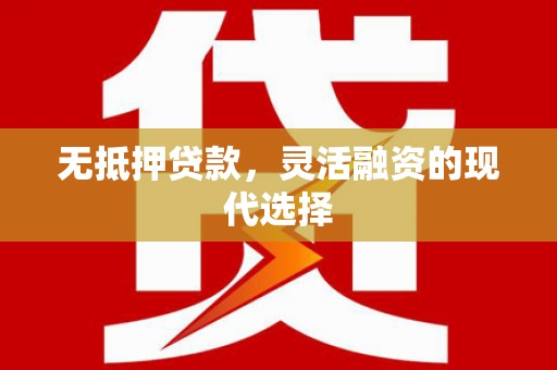 乐安无抵押贷款，灵活融资的现代选择