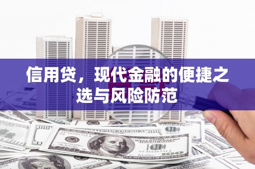 乐安信用贷，现代金融的便捷之选与风险防范